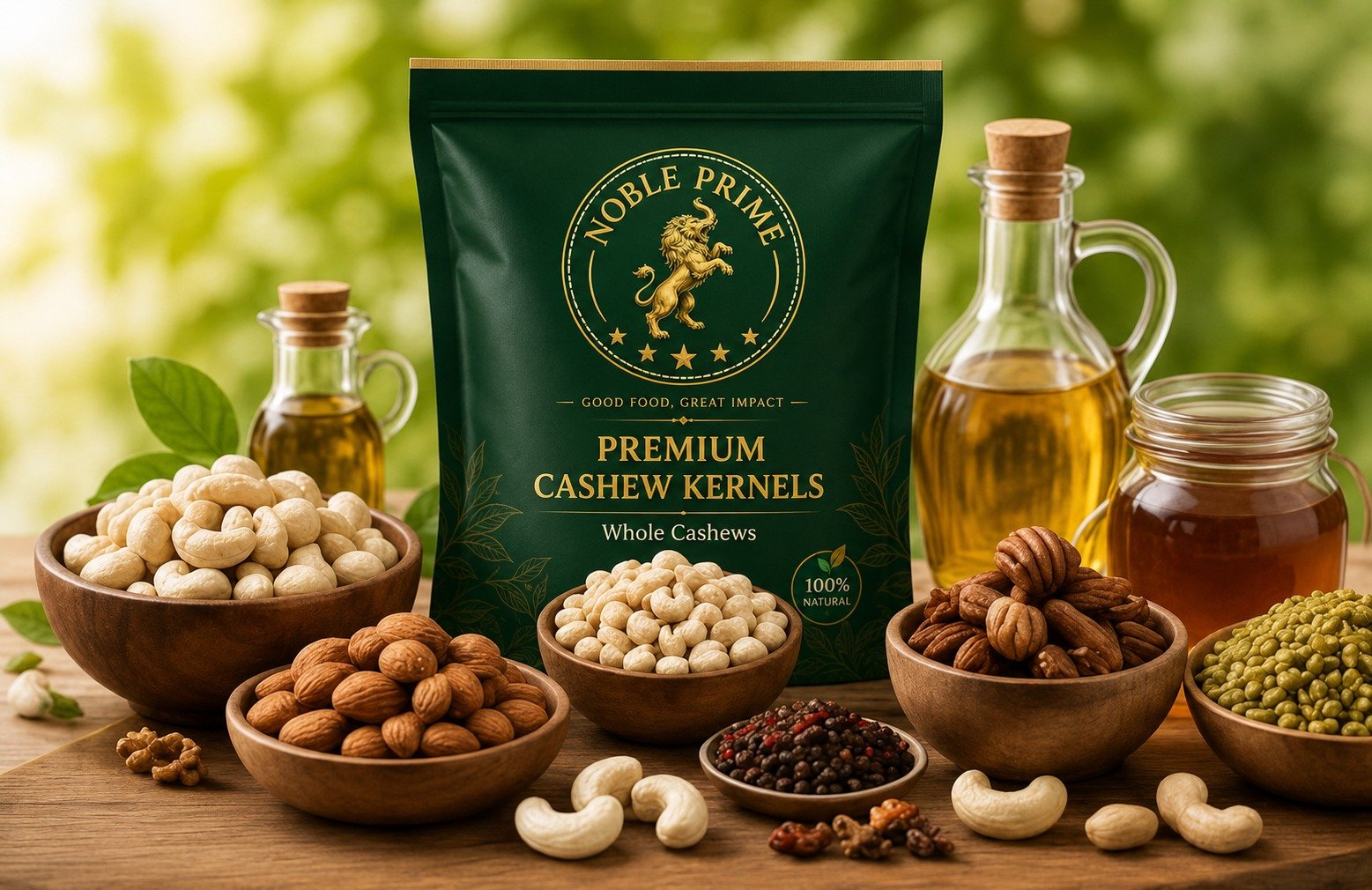 Premium Cashew Kernels and Spices Showcase as seen in image_27cbc8.jpg